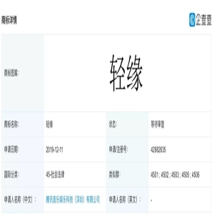 bd半岛体育腾讯推出全新相亲结交软件“轻缘” 1月15日上线